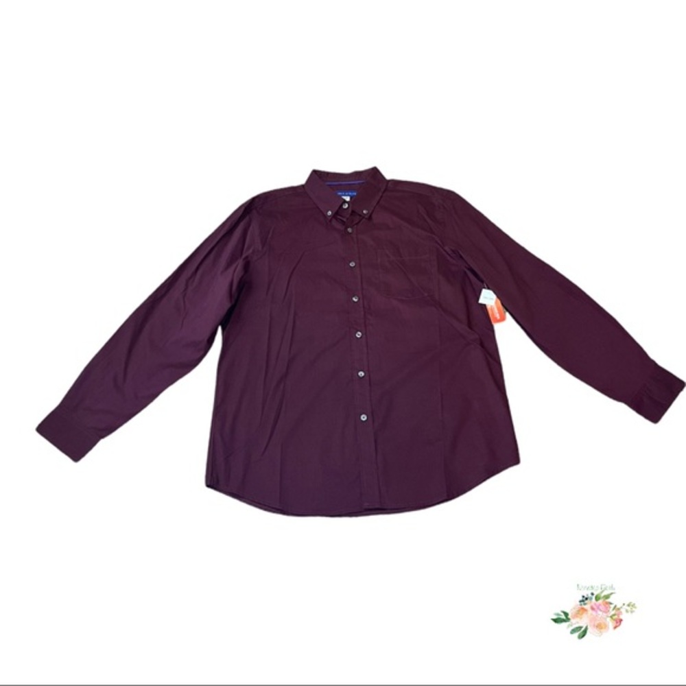 Mens Burgundy Dress Shirt